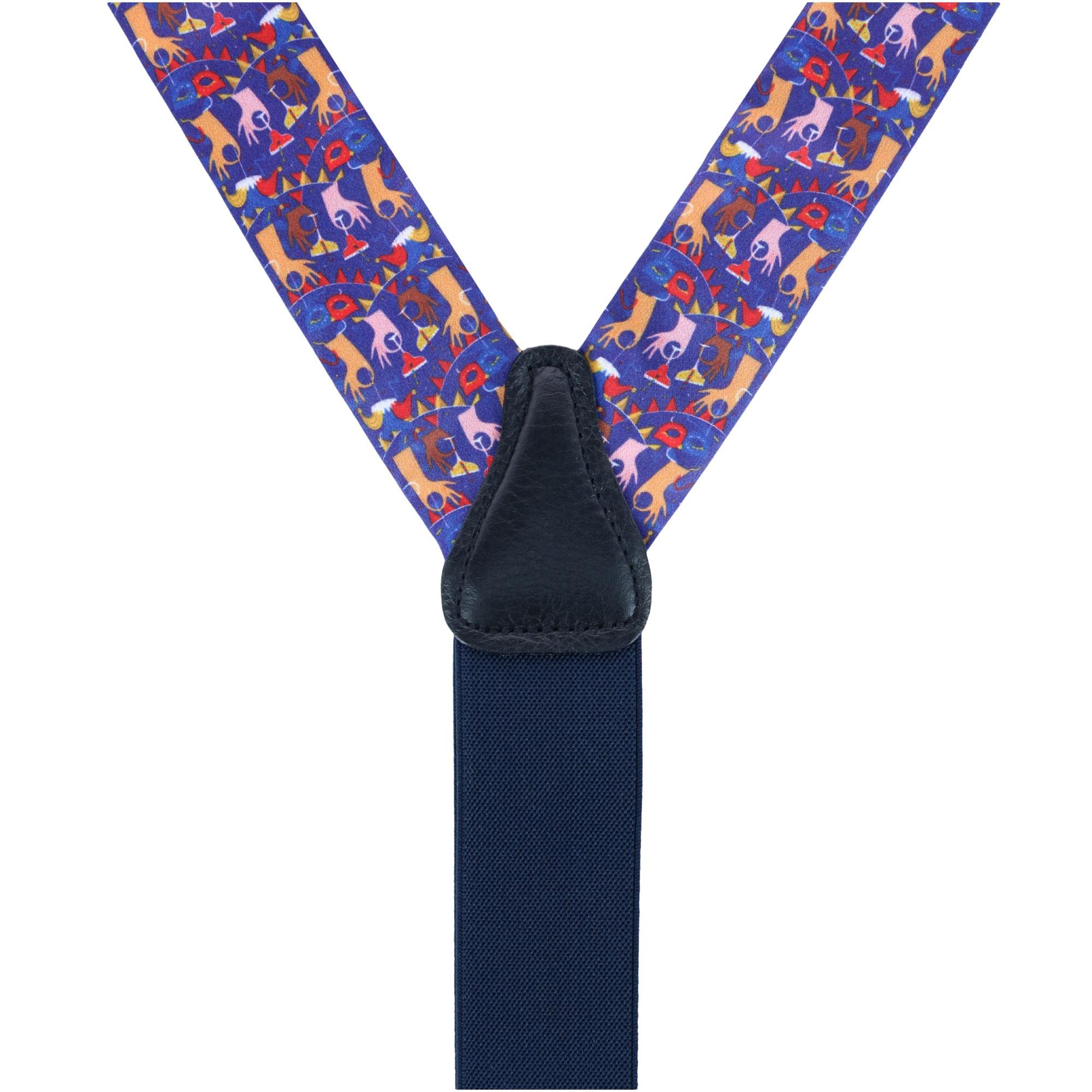 Trafalgar Bretelles boutonnées en soie Toast The Night Away pour homme, Multiples, taille unique