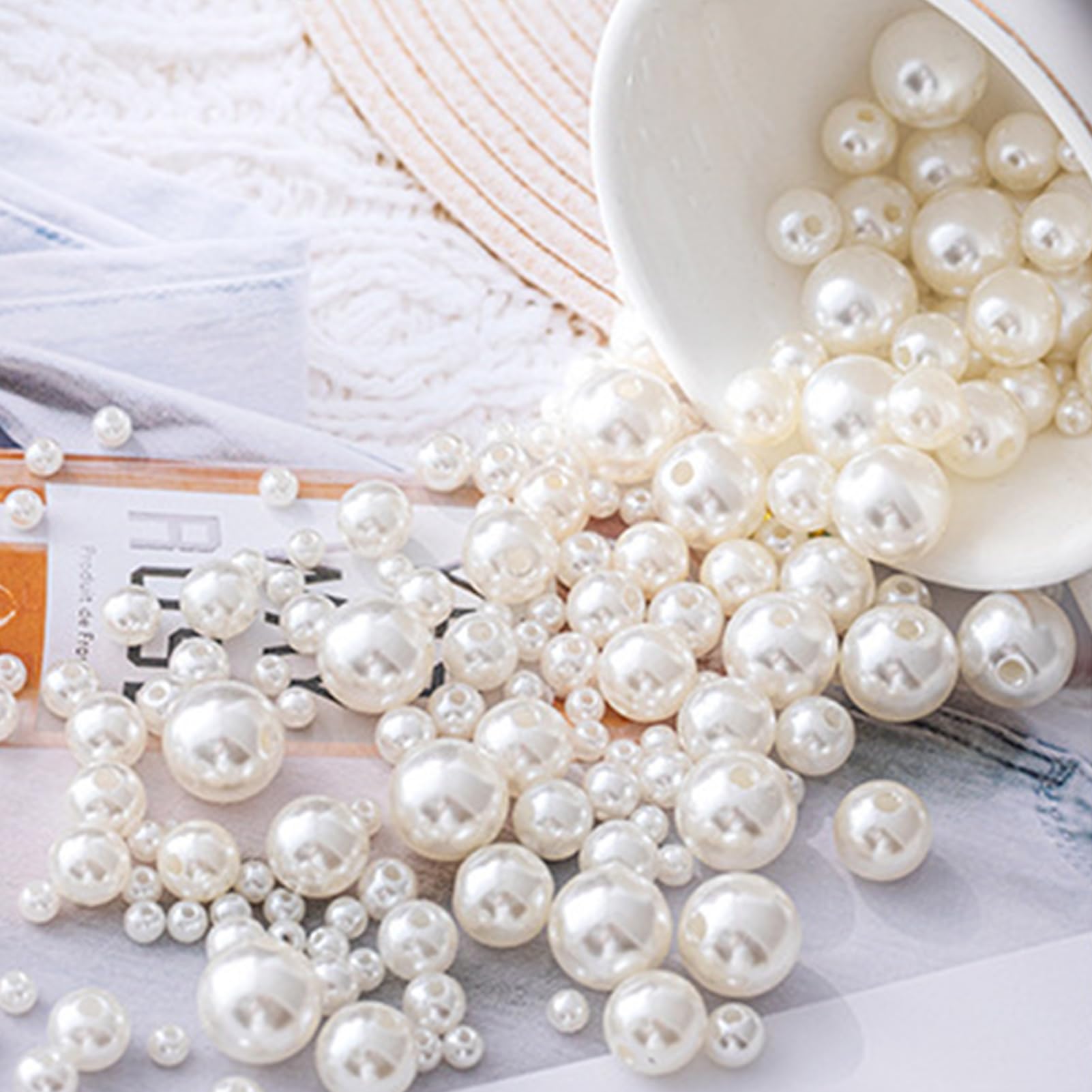 Airssory 200 Perline Tonde In Ceramica E Porcellana Da 8 Mm – Stile Vintage Per I Tuoi Gioielli Fai Da Te, Bracciali, Collane, Orecchini E Decorazioni Per Borse O Portachiavi