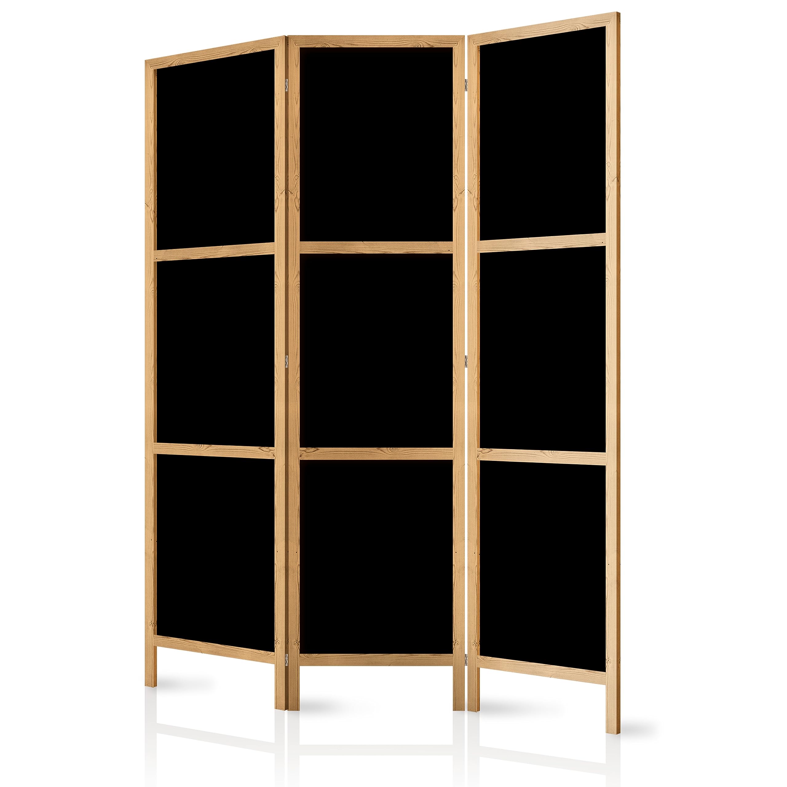 murando Room divider Black Dark 135x171cm / 54"x68" 3 pieces
