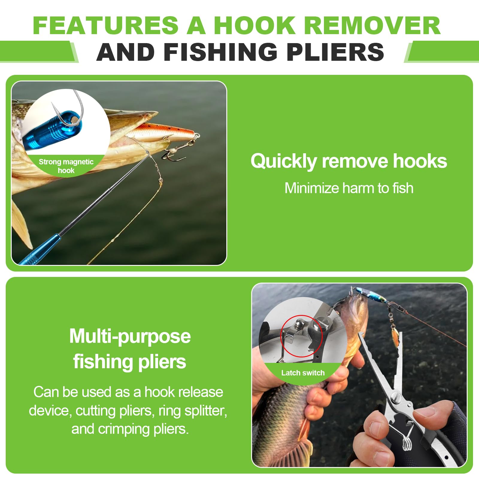 CPROSP Épuisette de Pêche Pliable Télescopique