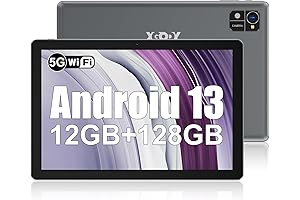Xgody 10 inch Android 13 Tablets: 12G+128G, 1TB Expandable
