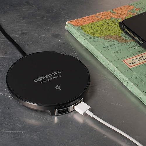 Miniatura 3 de Brandstand  CubiePoint  Cargador inalámbrico Qi de carga rápida de 10 W  2 puertos USB