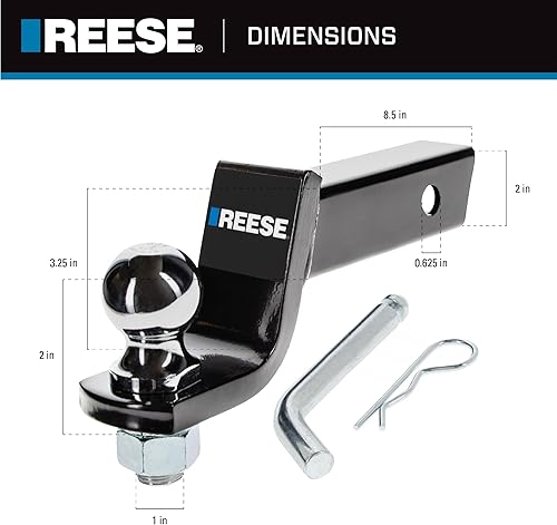 Miniatura 3 de Reese Towpower 21556RAK de 3-14pulgadas. Clase III estándar Clase. Kit de instalación.