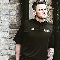 Vista 4 de GUINNESS Camiseta de rugby negra con estampado en relieve, negro, pequeño, Negro