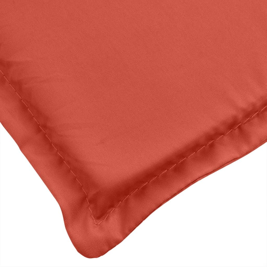 Möbel Wohnaccessoire Lowback Stuhlkissen 2 Stk. Melange Rot 100x50x4 cm Stoff Möbel