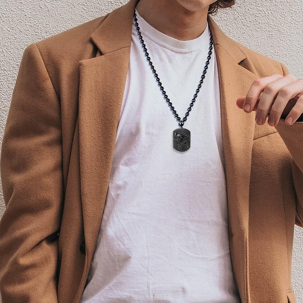 Black Obsidian Necklace Lucky Amulet Protection Pendant with Extended Bead Chain Healing Crystal Stone Talisman Necklaces Jewelry - Image 5