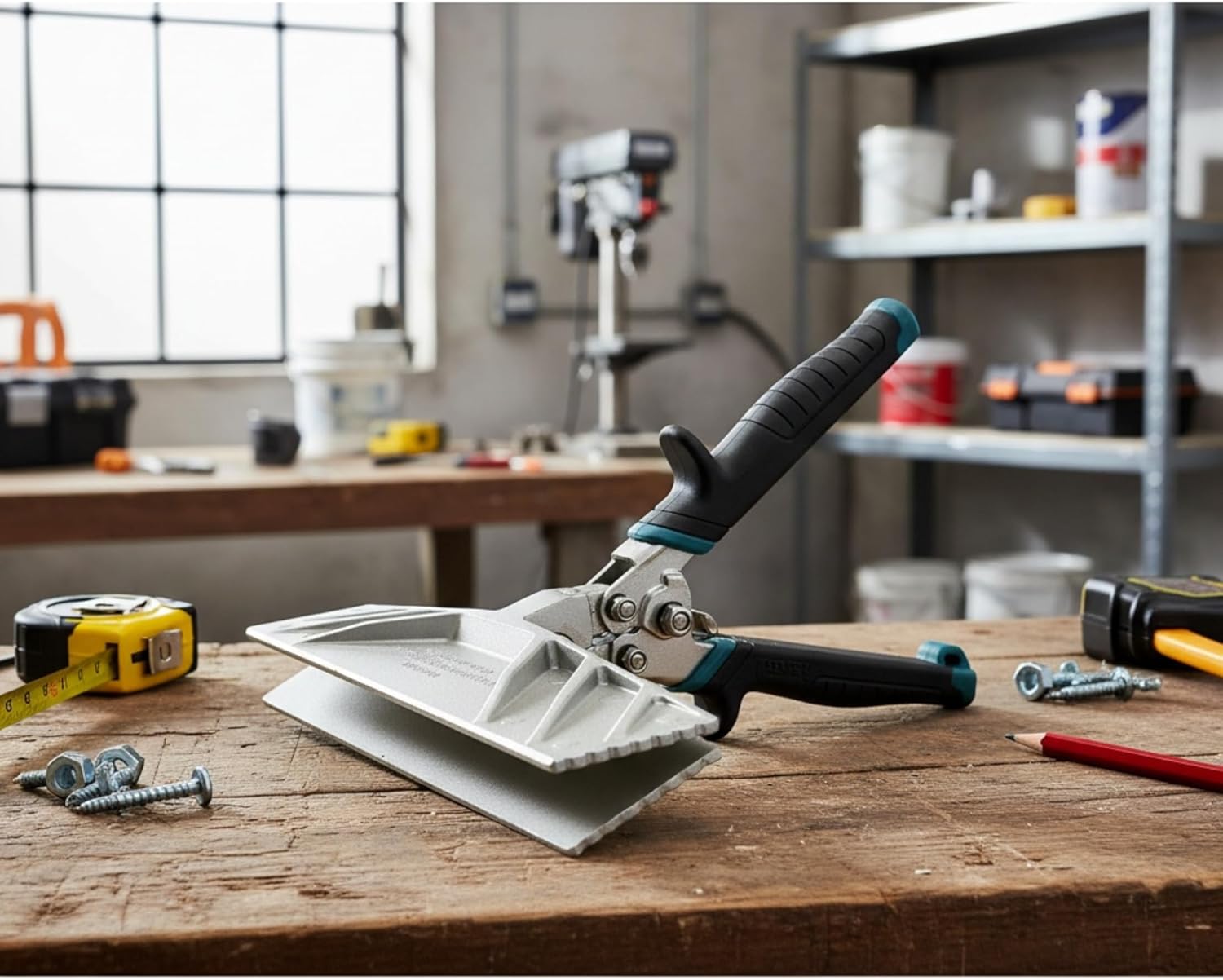 9-Inch Zinc Alloy Hand Seamer Tool for Bending, Folding Aluminum, Vinyl Roof Flashing, Coil and Fascia, Heavy-Duty Construction