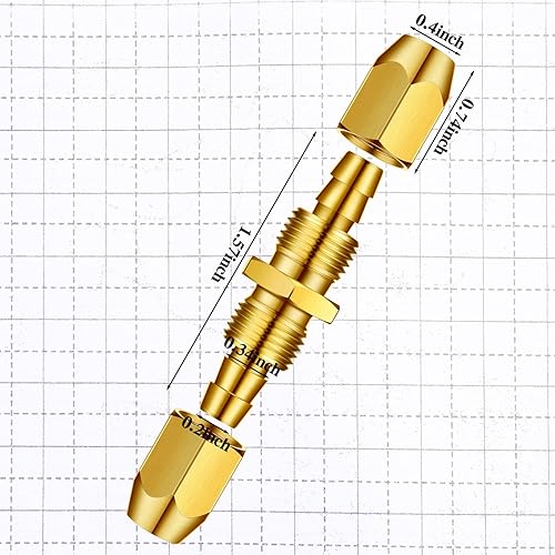 Vista 2 de Peryiter 12 piezas de accesorios de reparación de manguera de aire de latón macizo para NPT de repuesto reutilizable empalmador de manguera
