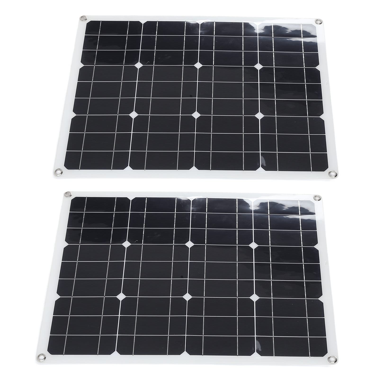 Caricabatterie Ad Alta Efficienza con Pannello Solare Monocristallino da 80 W per Viaggi All'aperto, Escursioni, Campeggio, 54x42 Cm