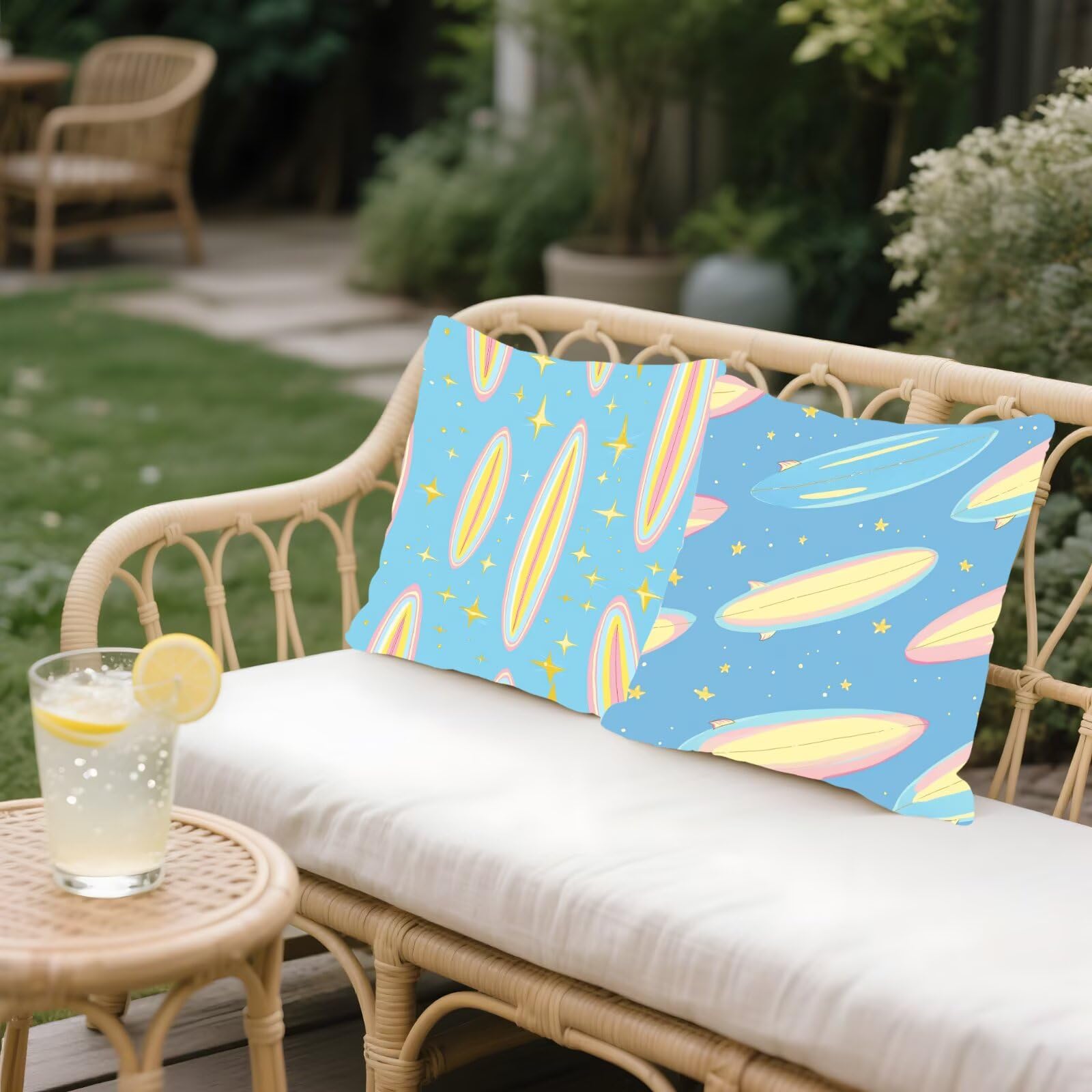 Funda Cojin 50x50cm Funda Cojin Azul Estrella Cojines Sofa Fundas Cojines Lino Almohada Decorativa, ImpresióN A Doble Cara con Cremallera Oculta, Para Sofá Silla JardíN Terraza DecoracióN Hogar P-371