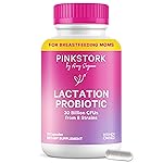 Pink Stork Lactation Probiotic - 30 Billion CFUs Multi Strain Postnatal Probiotics for Breastfeeding Women - Support Breast Milk & Gut Health, Postpartum Essentials, 30 Capsules