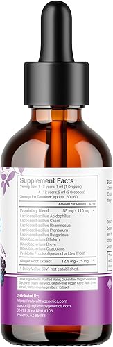 Miniatura 7 de Probióticos líquidos para niños y niños pequeños | + prebiótico + raíz de jengibre | Probiótico Acidophilus | Sin lácteos | Vegano | Sin OMG | Sin