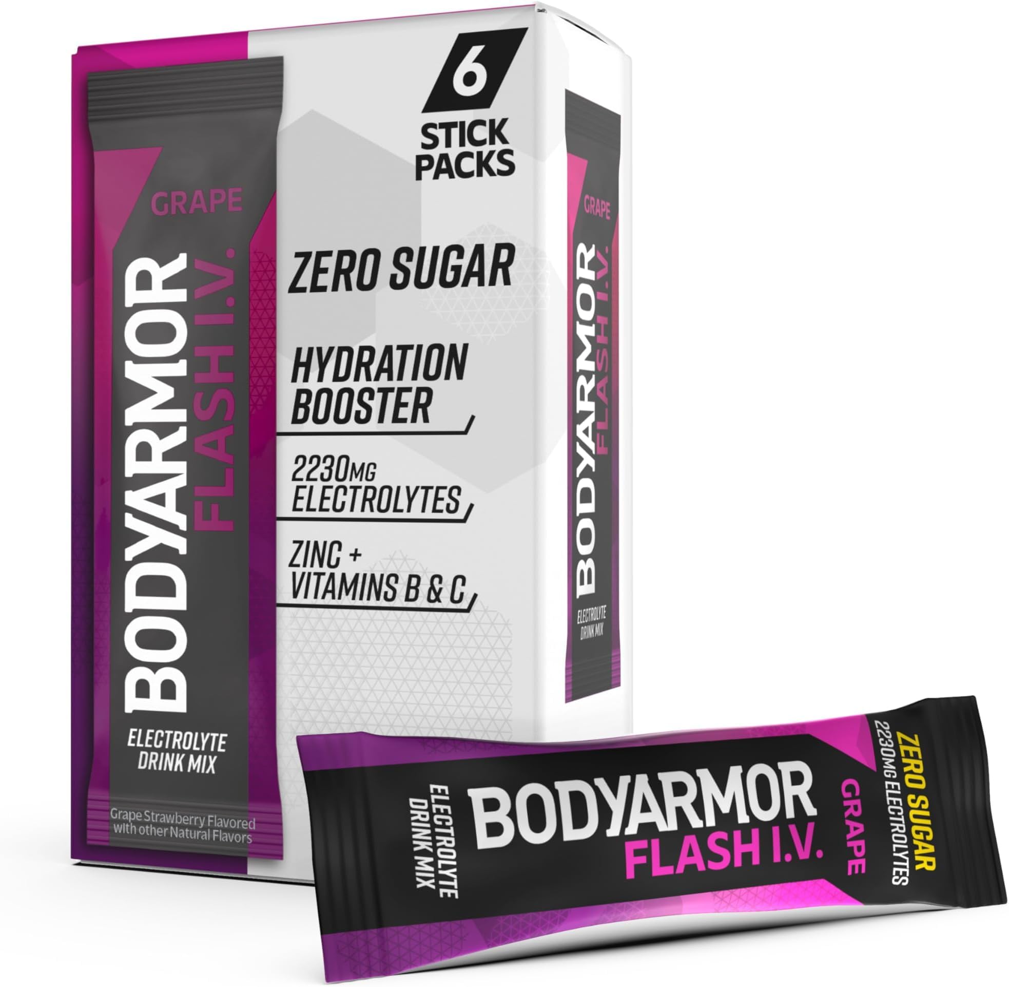 BODYARMOR Flash IV Zero Sugar Electrolyte Mix, Strawberry Kiwi, 6 Ct — Amazon image 22