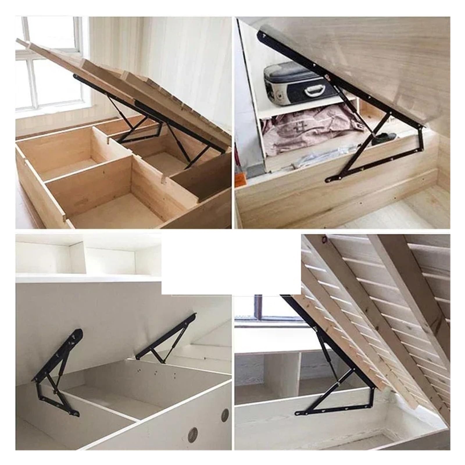 2x 1200N Ammortizzatore Barra Supporto A Gas Molla A Fino 300-600mm Per Letto Stoccaggio Auto Cofano Portellone RV Bus Ammortizzatore cofano