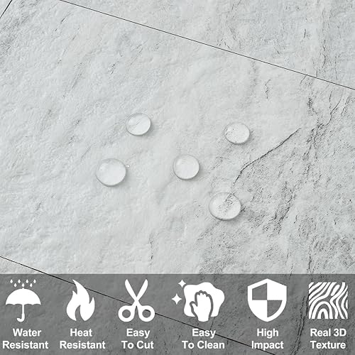 Vista 46 de AULIGET - Azulejo tipo metro de 3 x 6 pulgadas, autoadhesivo para loseta en muro, losetas de cloruro de polivinilo (PVC) grueso para muro