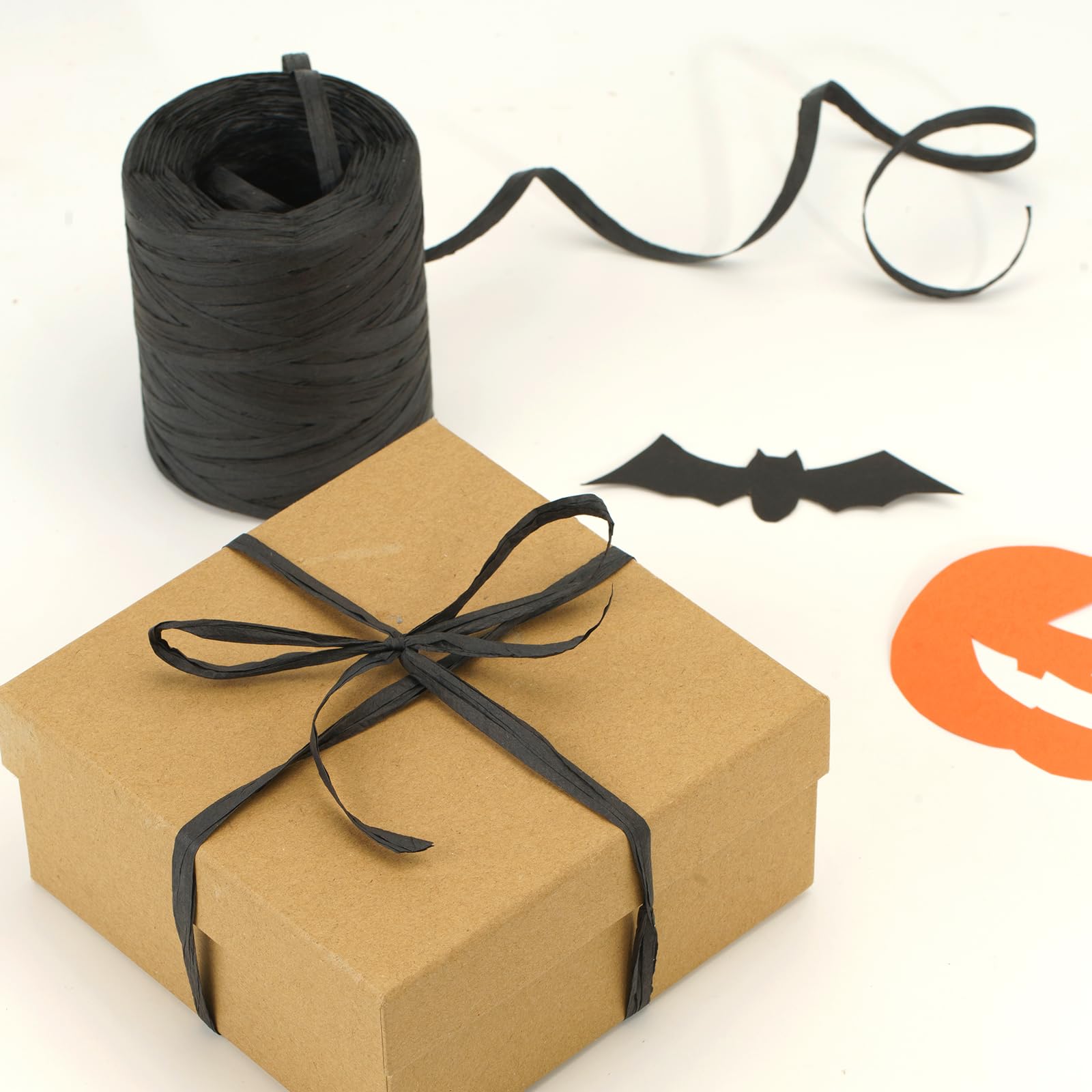 Nastro Di Carta Rafia Nero - 200 Metri, Per Regali, Decorazioni E Halloween - Foto 7