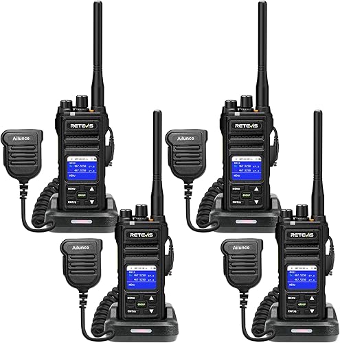 Retevis NR30S 2 Way Radio Long Range,IP67 Waterproof Two Way Radios with Mic,Noise Canceling,2800mAh,Group Call,Emergency,NOAA,Heavy
