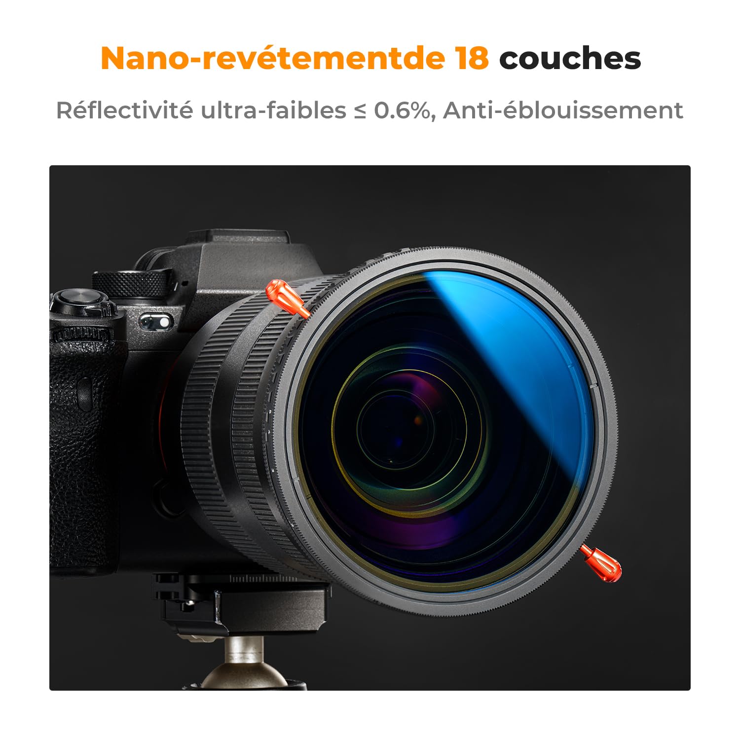 K&F CONCEPT Ø67mm Filtre CPL+ND2-ND32 1-5 Stops Polarisant ND Variable Densité Neutre pour Objectif Appareil Photo