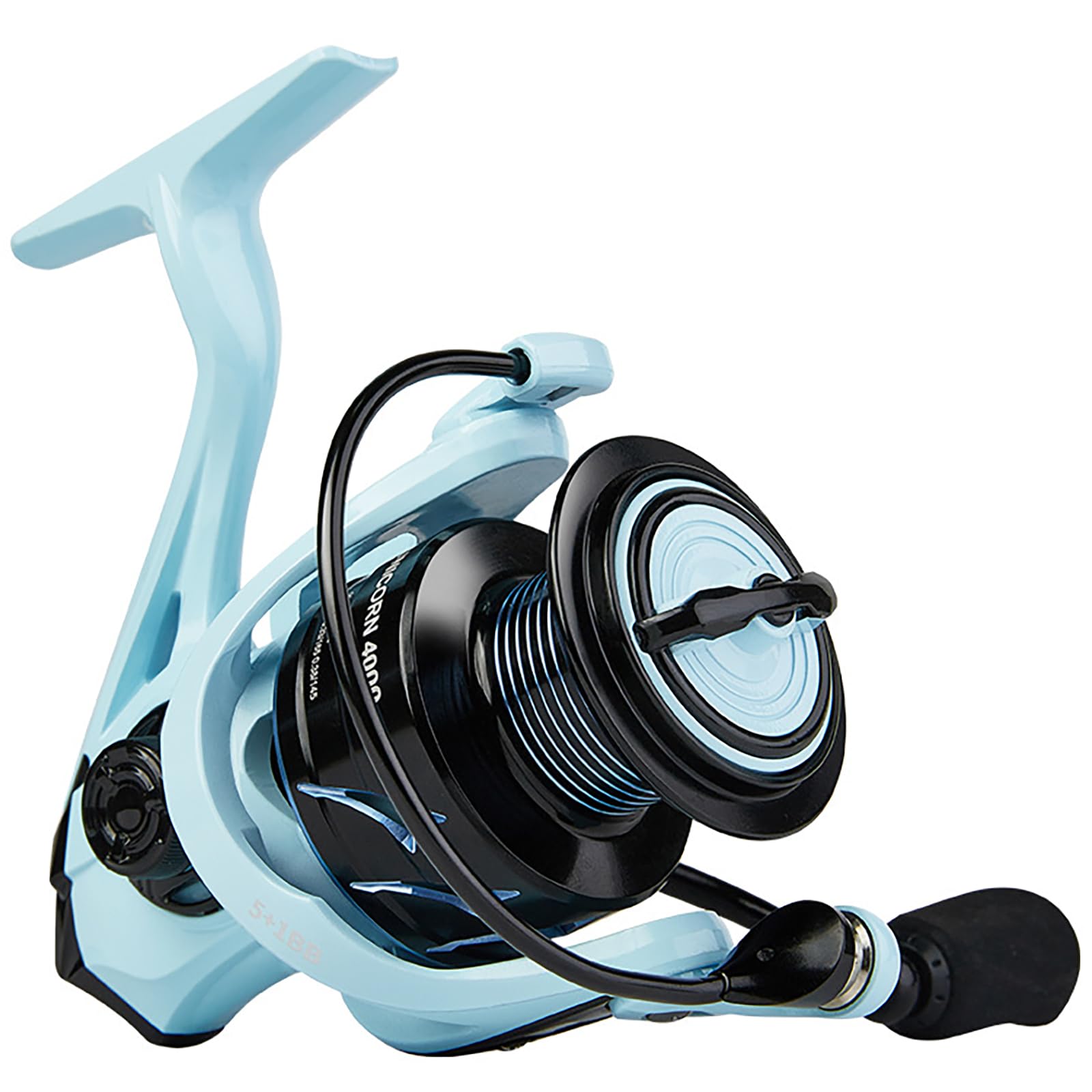 Baby Blue metalowy kołowrotek wędkarski, metalowy kołowrotek spinningowy, płynna obsługa, wymienny na lewą i prawą rękę