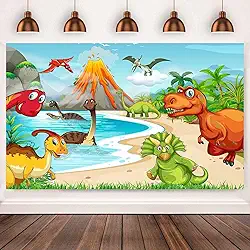 Fundo de desenho animado dinossauro antigo safári habitat fotografia fundo crianças meninos ao ar livre interior aniversário dinossauro festa decoração suprimentos chá de bebê foto fundo