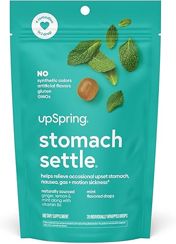 UpSpring Gotas para aliviar las náuseas del estómago - Alivio de las náuseas del embarazo de acción rápida y alivio de las náuseas matutinas con