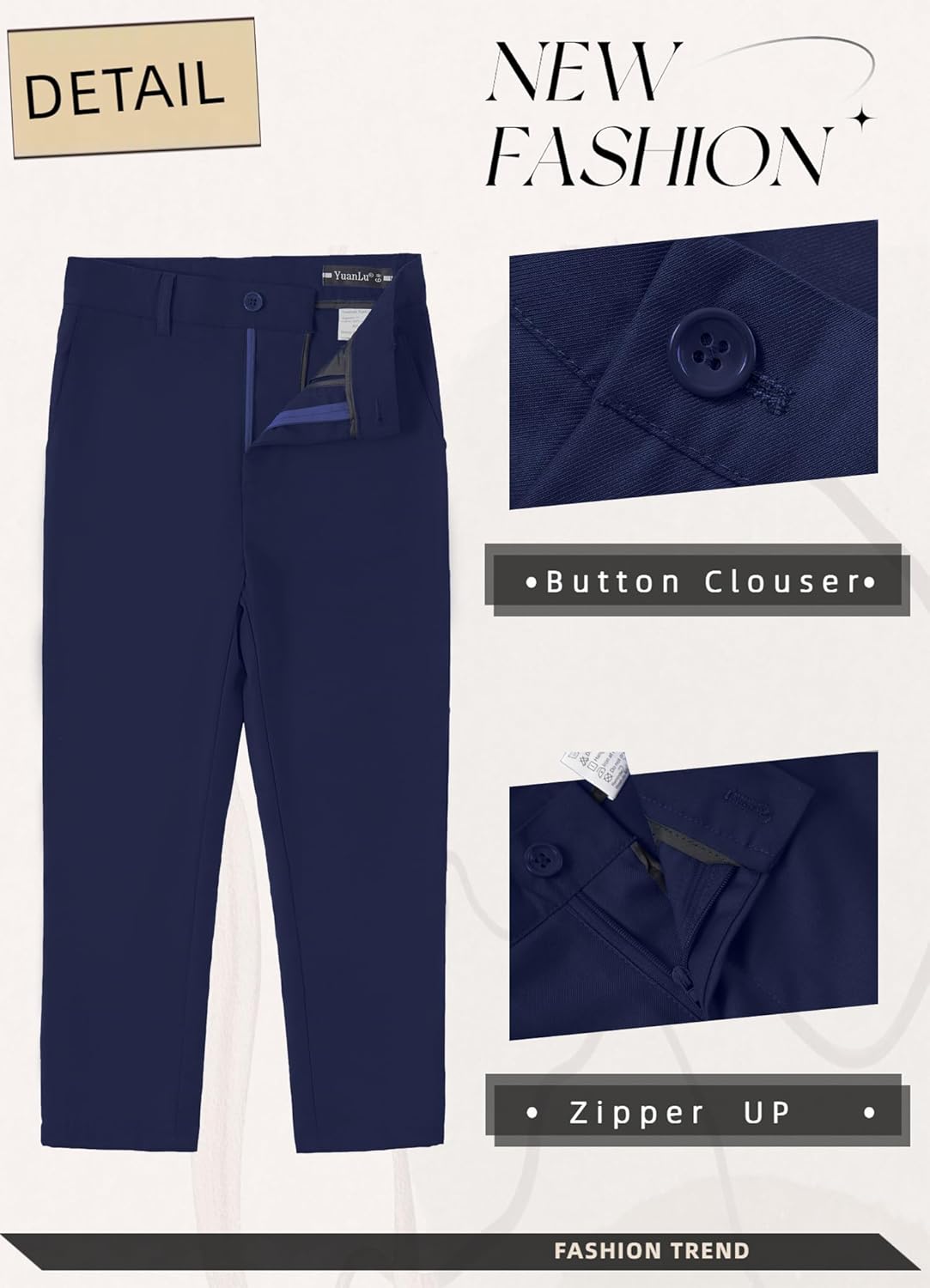 YuanLu Suits for Boys Ring Bearer Outfit Formal Vest and Pants Suit for Boy Wedding Suits Set - Image 5