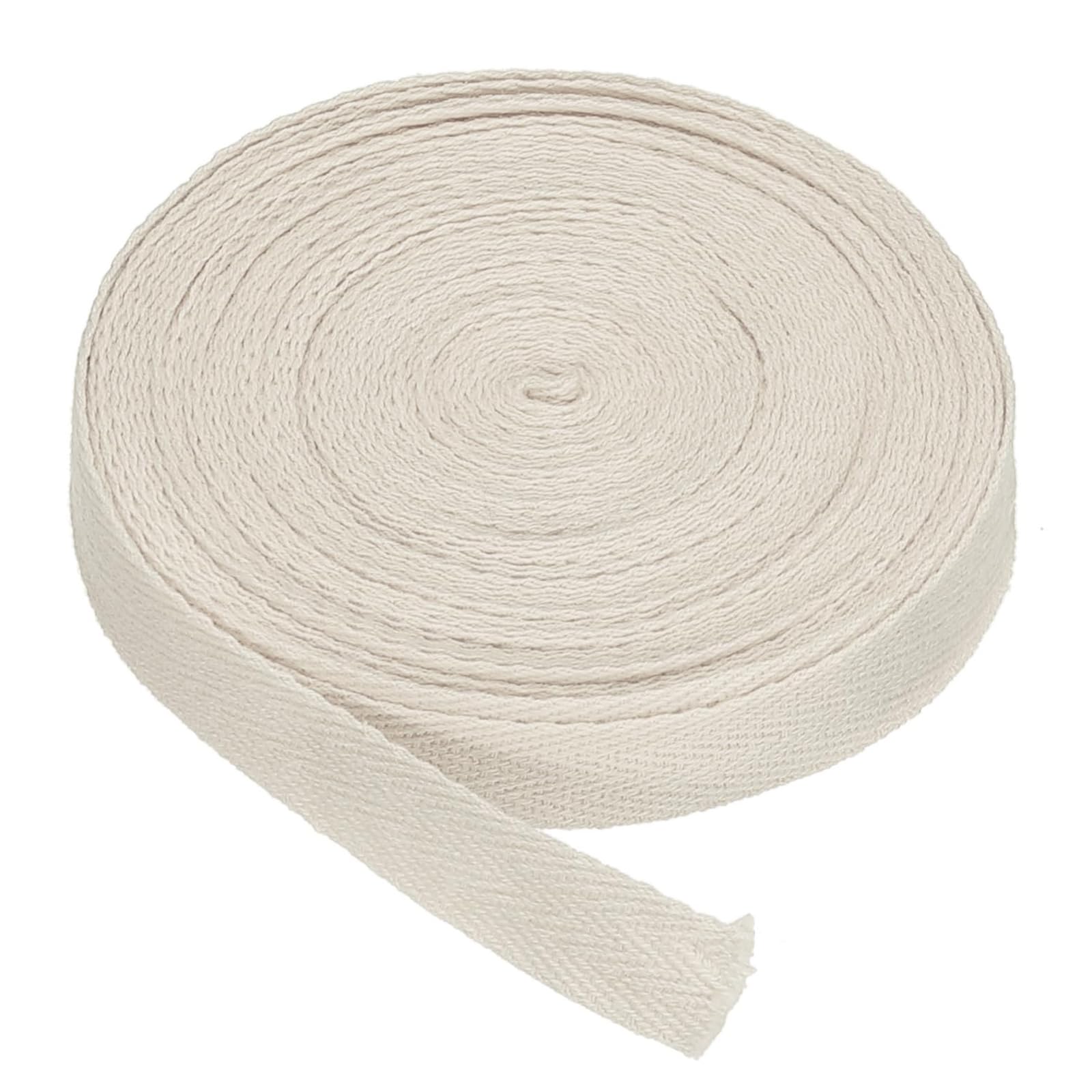 ROWORKX 10 Yards Cotton Twill Tape Ribbon 15mm Bias Binding Tape for Sewing