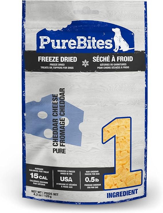 Purebites Cheddar Cheese for Dogs, 4.20Z / 120G Mid Size Amazon.ca