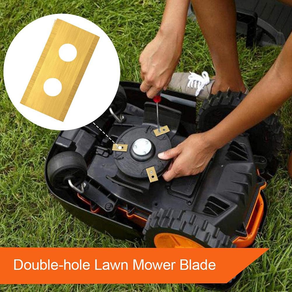 30 cuchillas de acero inoxidable para cortacésped Worx Landroid Lanmower (plata)
