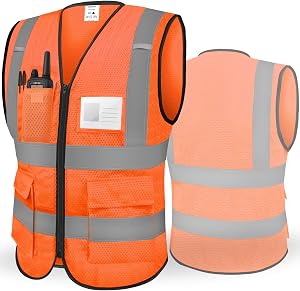 TICONN High Visibility Reflective Safety Vest for Men & Women, ANSI Class 2