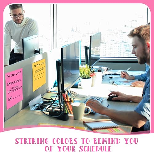 Miniatura 6 de Harloon Notas adhesivas grandes de 11 x 11 pulgadas, notas adhesivas jumbo para oficina, hogar, reuniones, 40 hojasbloc de notas (colores