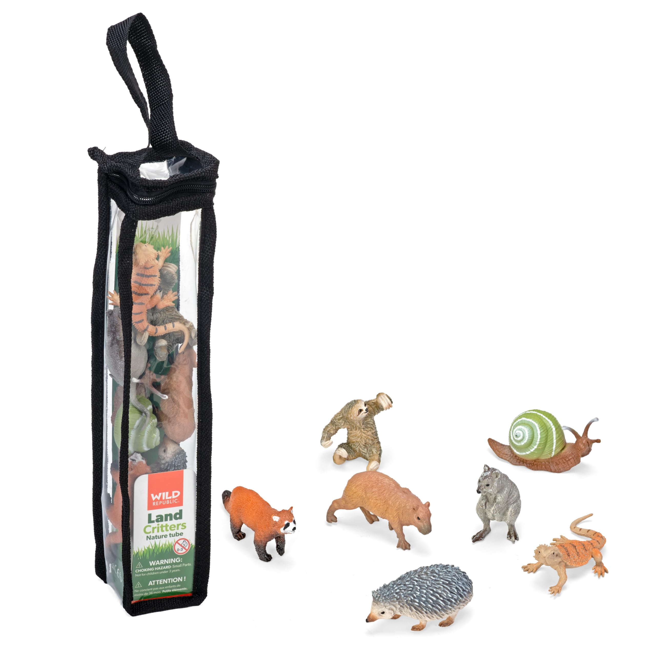 Wild Republic Nature Tube Land Critters, Toy Figures, Educational Toys, Interactive Play Set