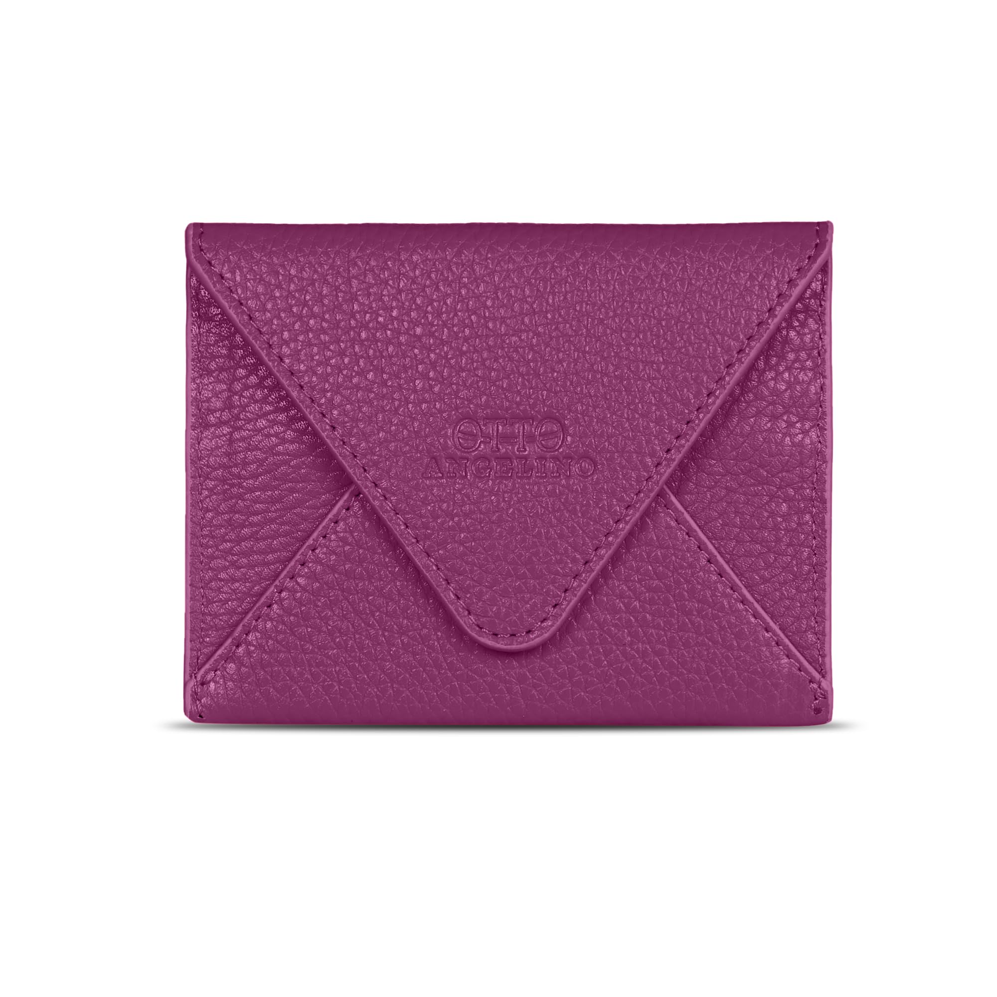 Otto Angelino Genuine Leather Credit Card Holder and Travel Wallet Envelope with Magnetic Clasp, Credit Card Holder - Unisex