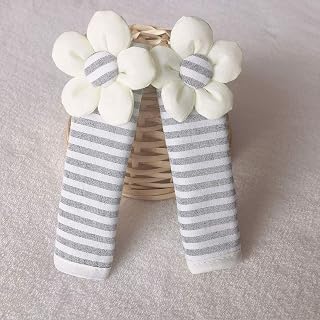 Door Knob Covers Thicken Reuable Anti-Static Flower Handle Cover Easy to Use Floral Refrigerator Handle(M-Style 3)