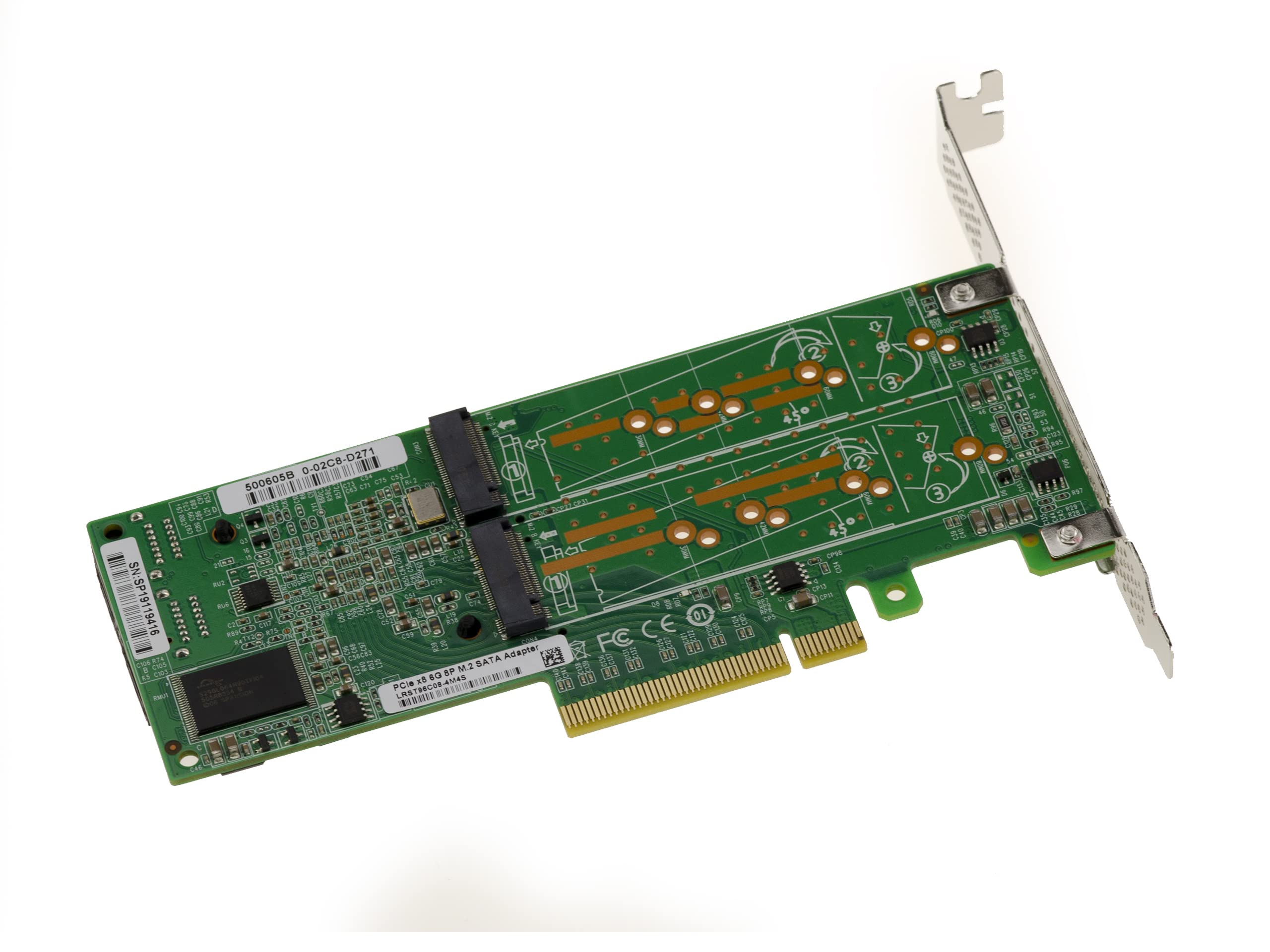 KALEA-INFORMATIQUE Carte PCIe SATA 4 M.2 + 4 SATA LSI2008 | Carte PCIe LSI SAS2008 pour 4 SSD M2 SATA et 4 SATA RAID