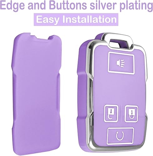 Miniatura 3 de Funda para llavero GMC con llavero, funda de TPU suave, 4 botones para Chevy Colorado Silverado Suburban Tahoe Silverado, accesorios de vehículo
