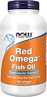 Vista 1 de NOW Suplementos, Red Omega™ con CoQ10 30 mg y Aceite de Pescado Omega-3, Apoyo Cardiovascular*, 180 cápsulas blandas