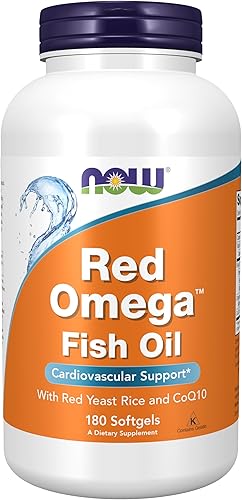 NOW Suplementos, Red Omega™ con CoQ10 30 mg y Aceite de Pescado Omega-3, Apoyo Cardiovascular*, 180 cápsulas blandas