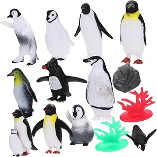 SAFIGLE 1 Conjunto De Brinquedos De Decoração Modelo De Pinguim Ornamento Enfeites De Pinguim De Desenho Animado Estatuetas De Pinguim Estatuetas De Animais Estátua De Animal Artesanato