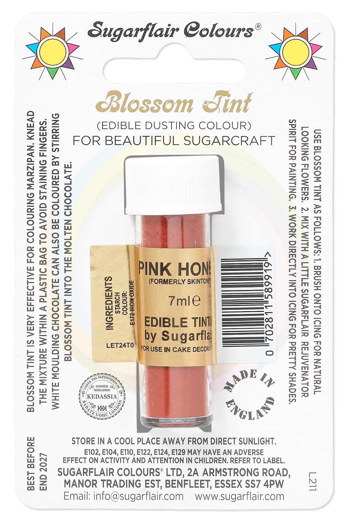 Sugarflair Blossom Tint Grape Violet Food Colouring and Dusting Powder, Matt Finish, Brush On or Mix with Rejuvenator Spirit to Create a One of A Kind Cake - 7ml — view 37