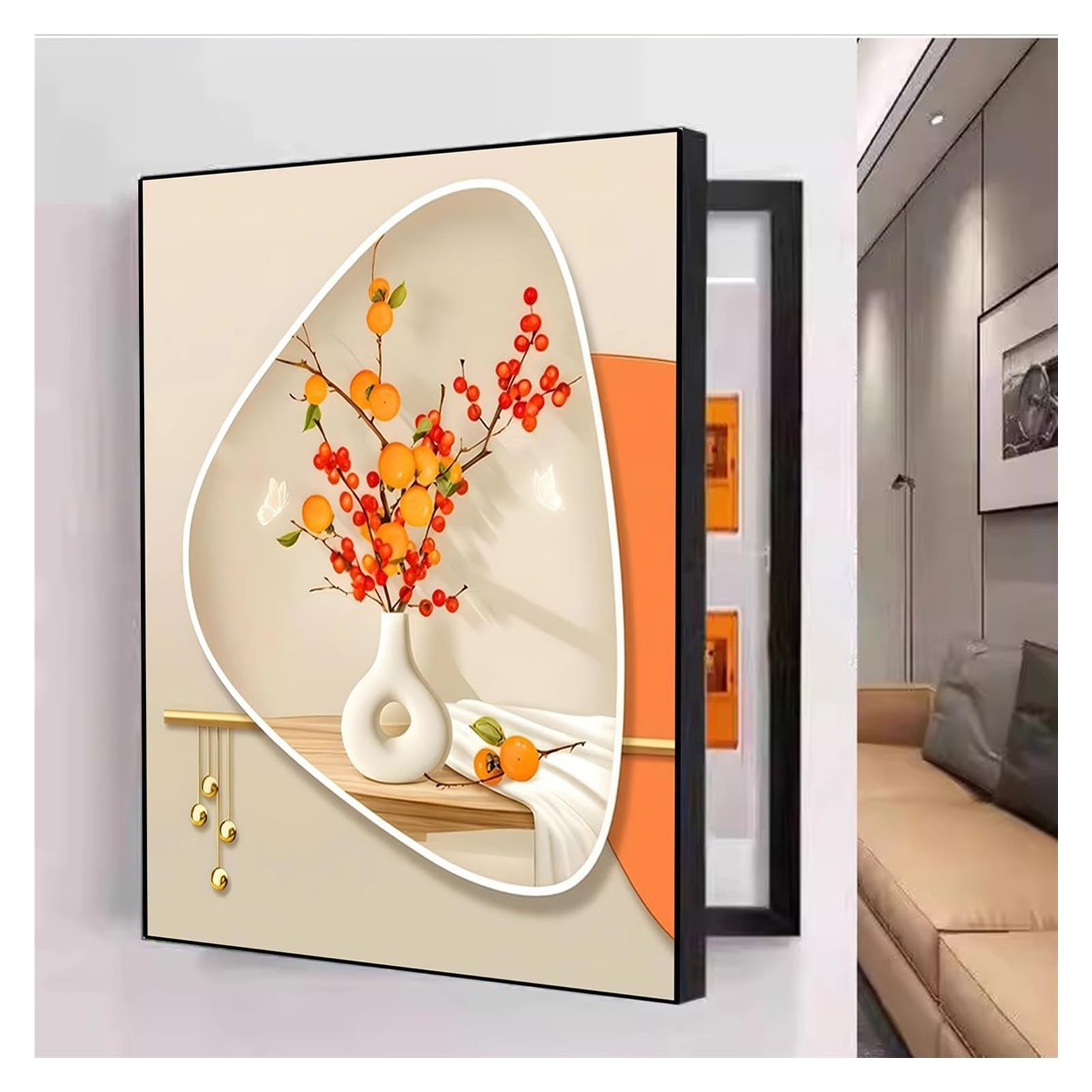 Copertura Decorativa per Scatola del contatore Elettrico - Copertura per Scatola dei fusibili da Parete con Design Artistico