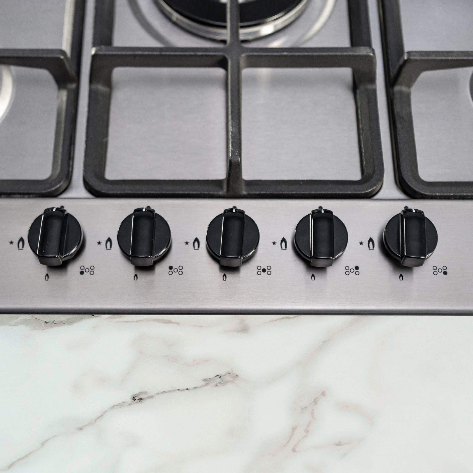 Buy SIA 70cm Stainless Steel 5 Burner Gas Hob And Curved Glass Cooker