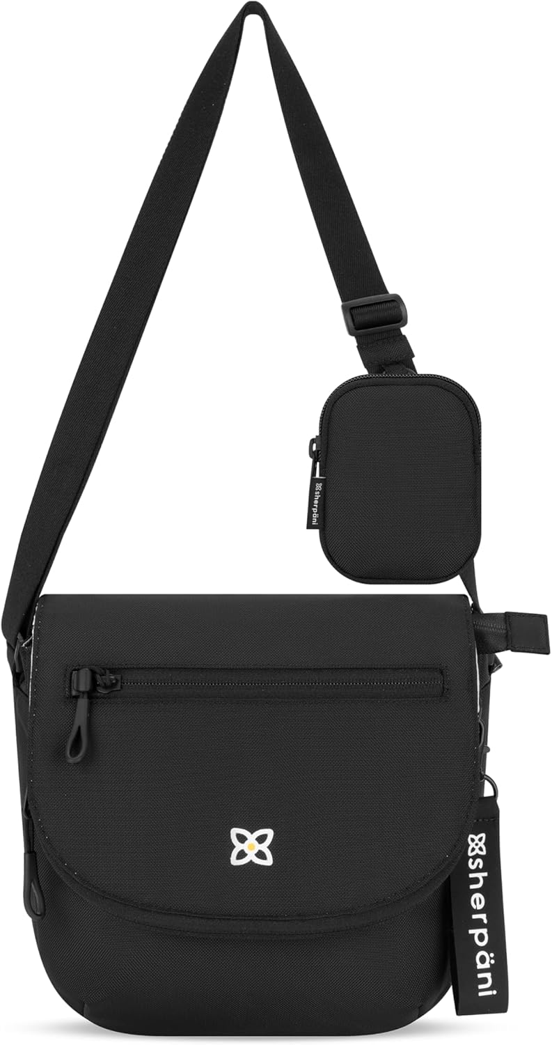 Sherpani Milli, Nylon Flap Crossbody Purse, Medium Shoulder Bag, Travel Crossbody Bags for Women, RFID Protection