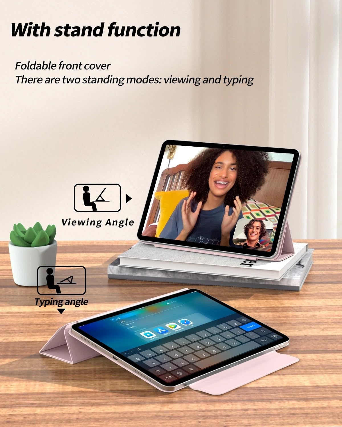 Smart Magnetic Split Tablet Case Suitable for Apple iPad Pro 5th M4 11inch 2024 A2836 Tri-Fold Stand Magnetic Closure Cover(Light Blue)