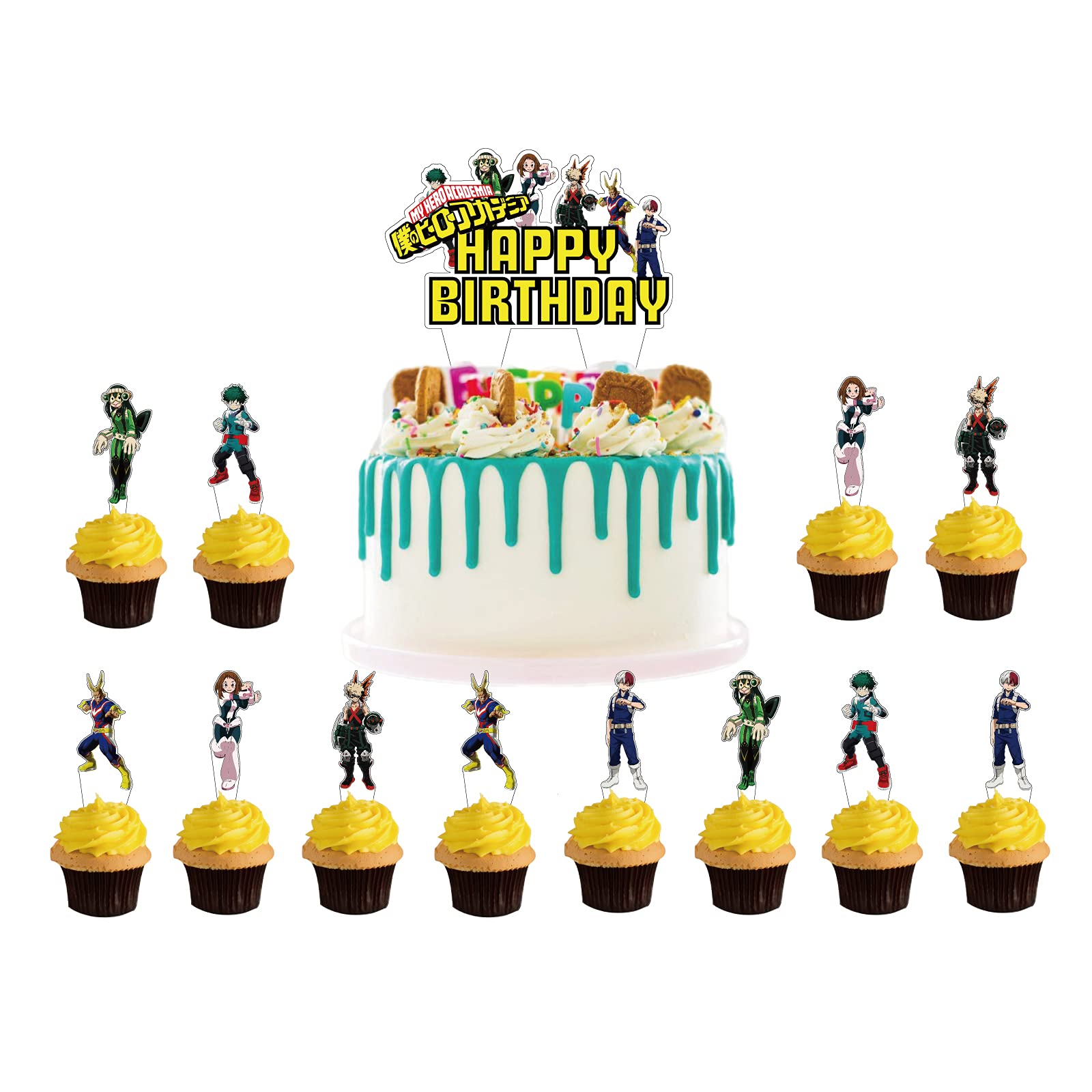 Buy My Hero Academia Cake Topper and Cup Cake Topper My Hero Academia ...