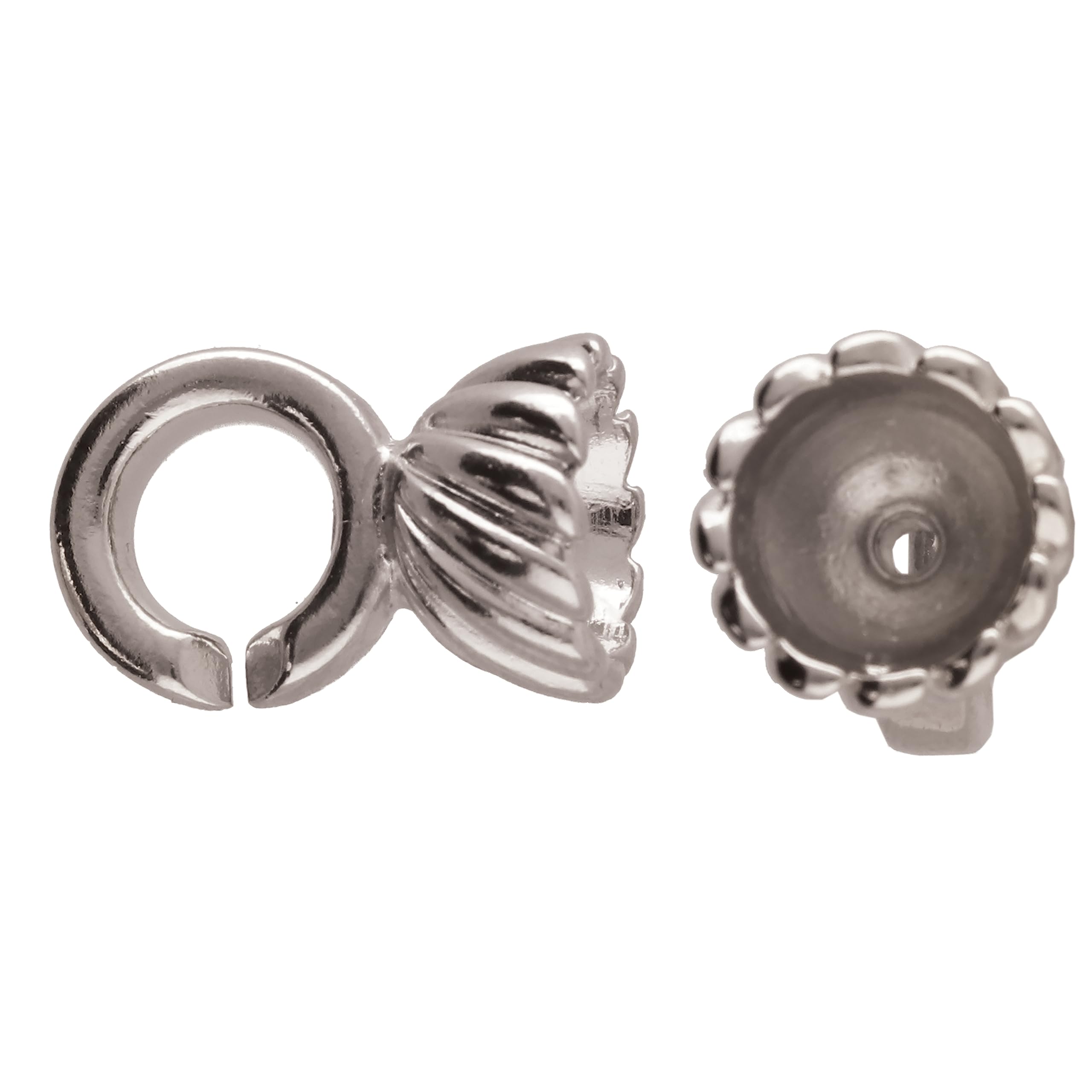 The Beadsmith Klejone zapięcie skręcane – eleganckie elementy – kolor srebrny – 1 sztuka, 35 x 13 mm – komponent do wykończenia lub łączenia bransoletek, naszyjników i ręcznie robionej biżuterii