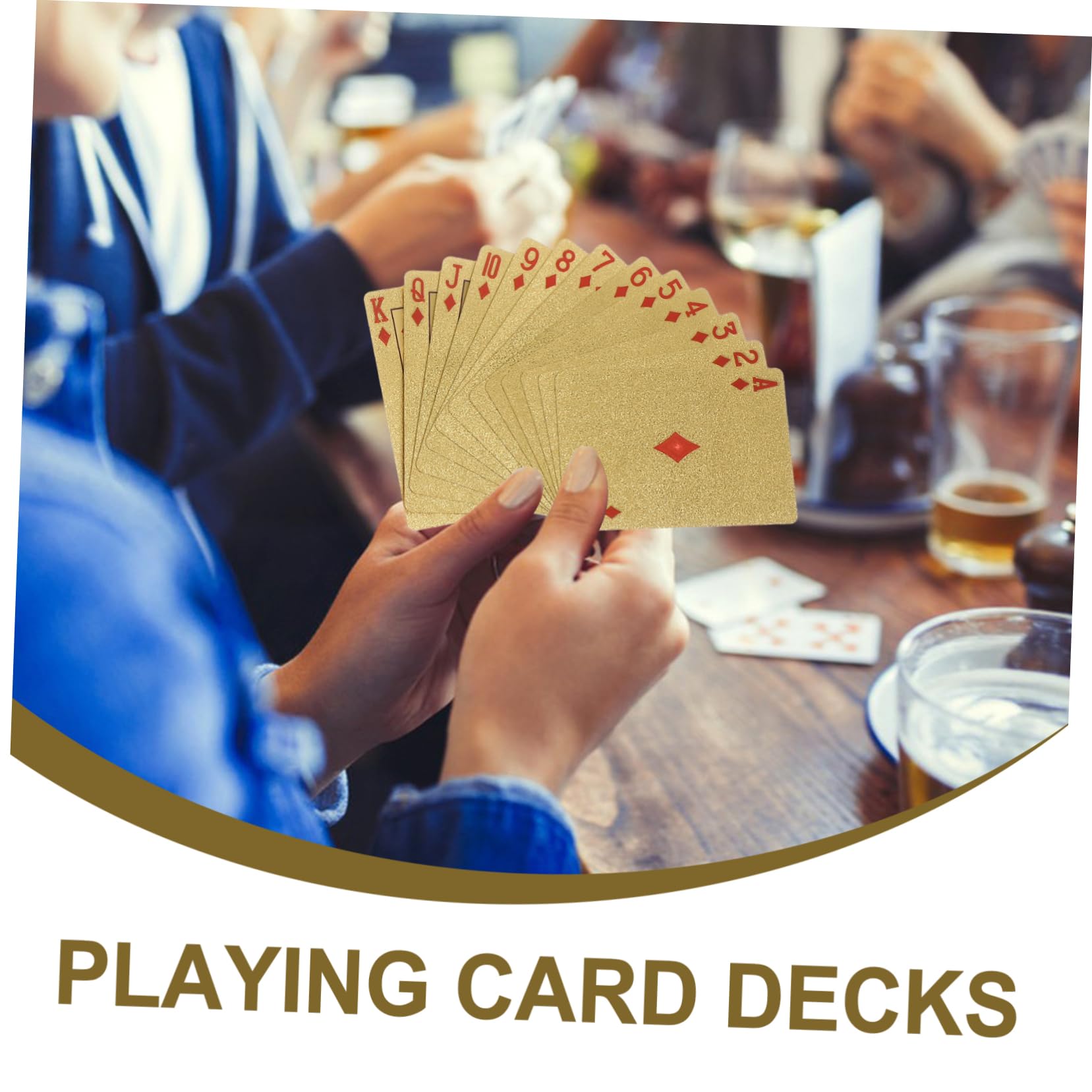 BESTonZON Poker Cards Plated De Cartes à Jouer Plastique Étanches avec Motif Unique pour Parties Et
