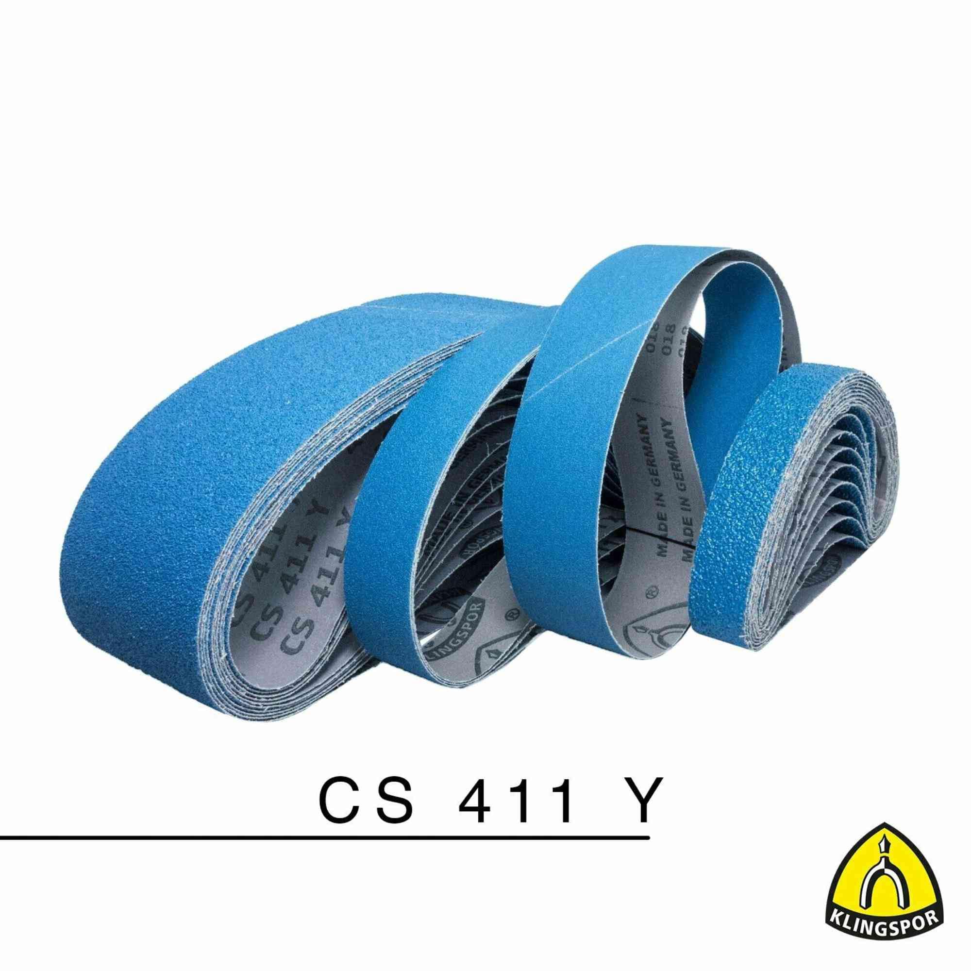 CS 411 Y - Bandas de lija (50 x 2000 mm, 10 unidades, grano 40)