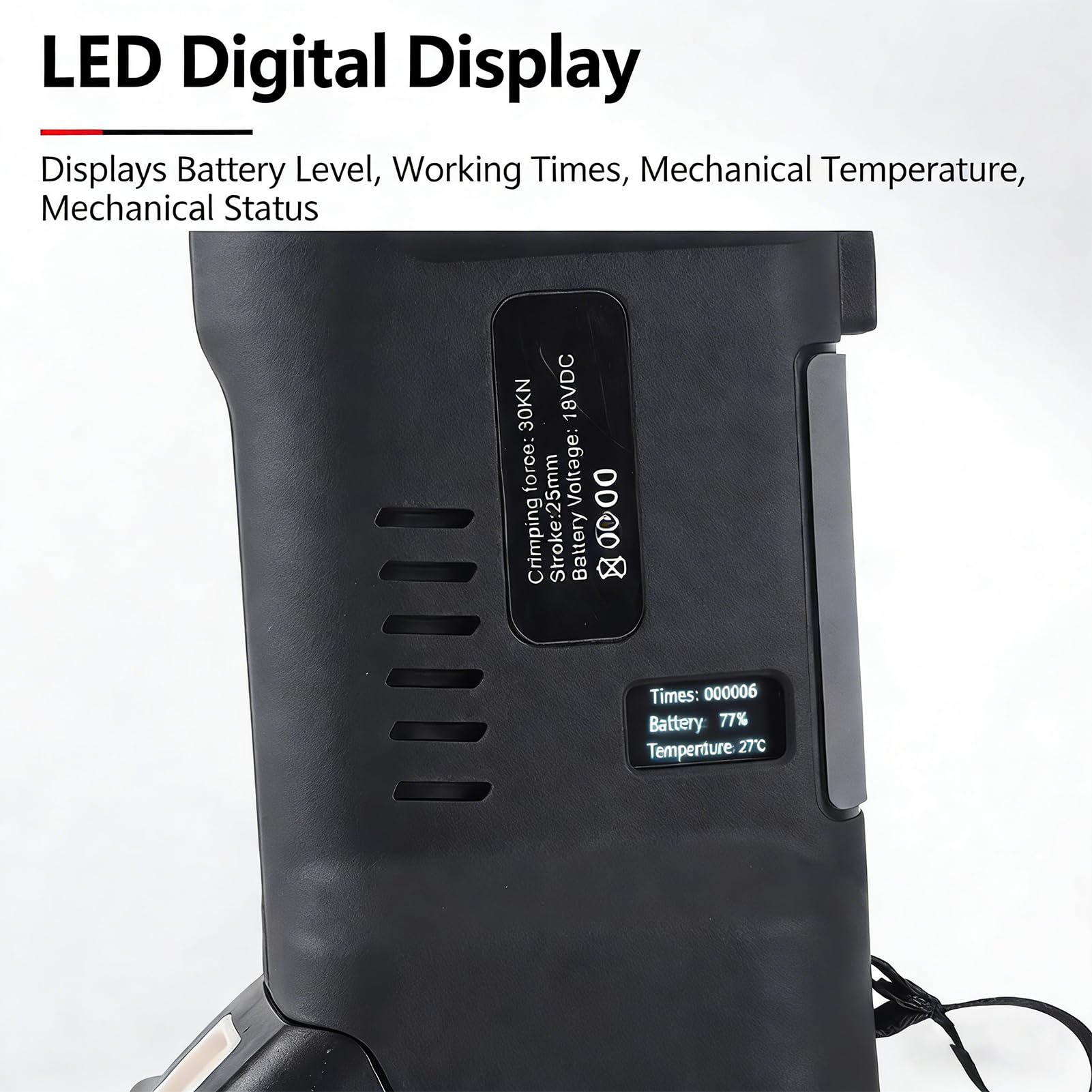 Prensa Multicapa Bateria con 12 Troqueles︱Crimpadora Terminales Electricos Rango De Prensado 16–CU 400 Mm²/Al 300 Mm²︱Maquina Multicapa Bateria para Terminales De Cobre y Aluminio