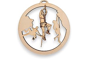 Personalized Rock Climbing Christmas Ornament
